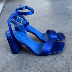 Steve Madden Royal Blue Satin Heels - Size 5.5